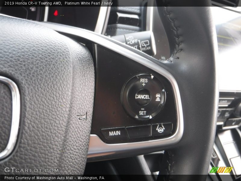 Platinum White Pearl / Ivory 2019 Honda CR-V Touring AWD