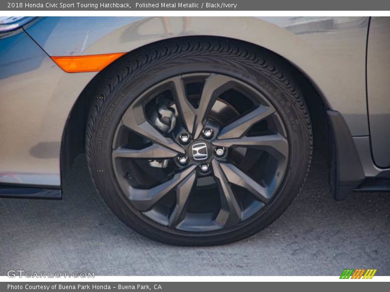 Polished Metal Metallic / Black/Ivory 2018 Honda Civic Sport Touring Hatchback