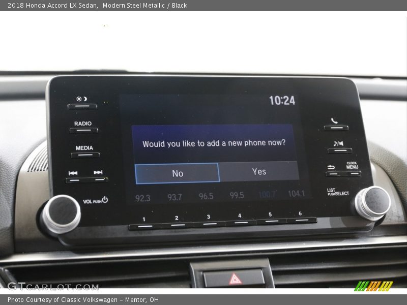 Modern Steel Metallic / Black 2018 Honda Accord LX Sedan