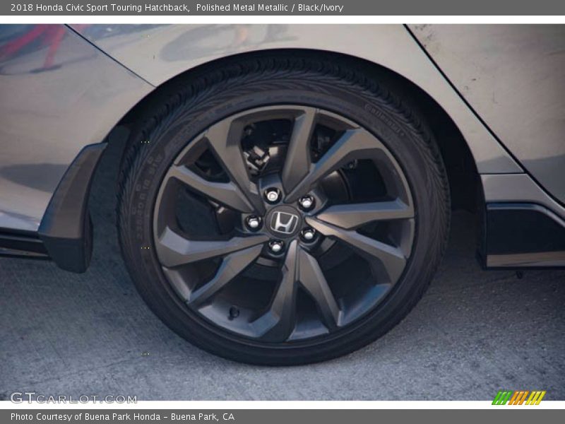 Polished Metal Metallic / Black/Ivory 2018 Honda Civic Sport Touring Hatchback