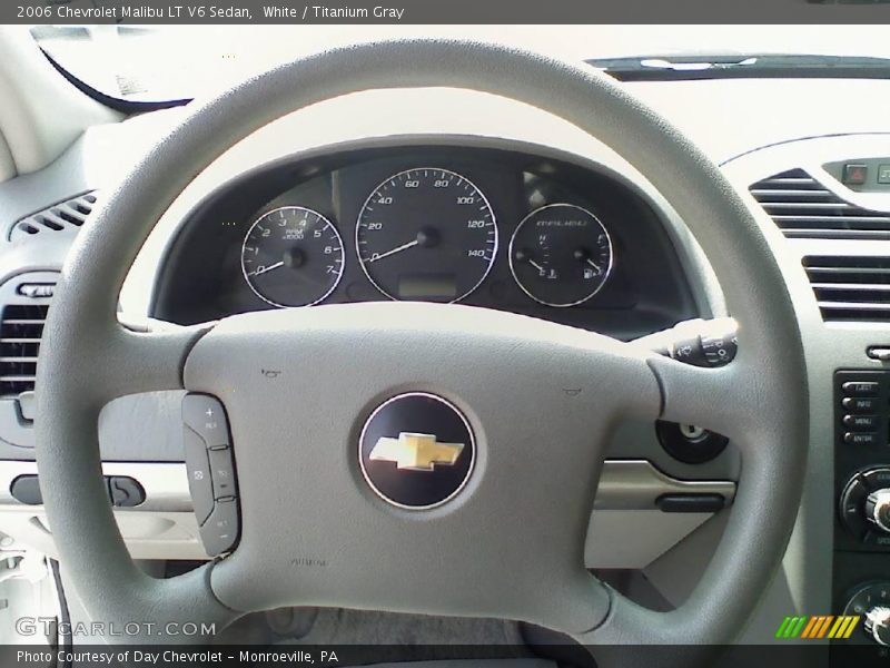 White / Titanium Gray 2006 Chevrolet Malibu LT V6 Sedan