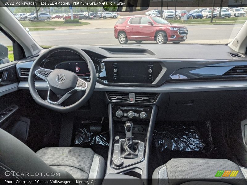 Platinum Gray Metallic / Gray 2022 Volkswagen Taos SEL 4Motion