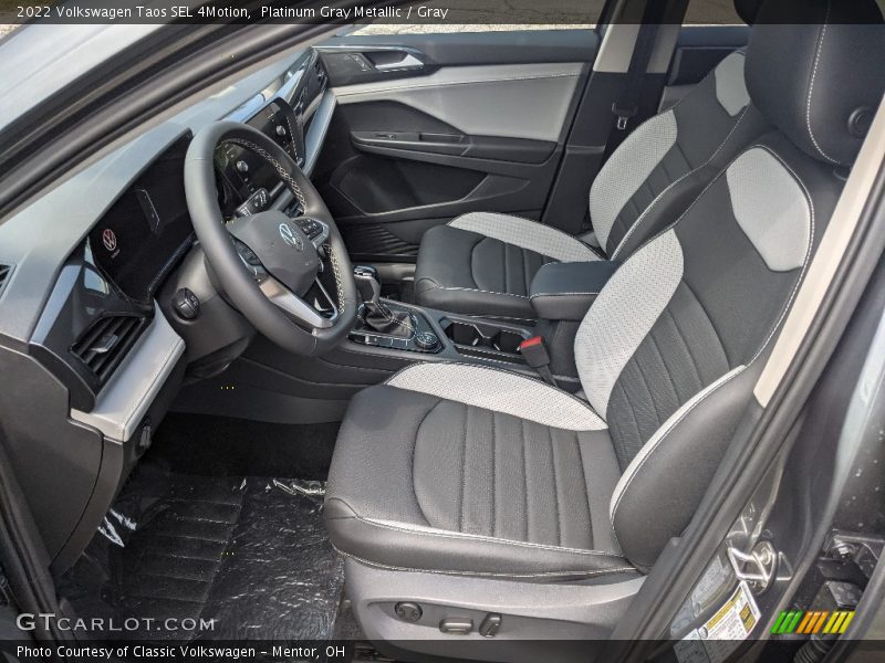 Platinum Gray Metallic / Gray 2022 Volkswagen Taos SEL 4Motion