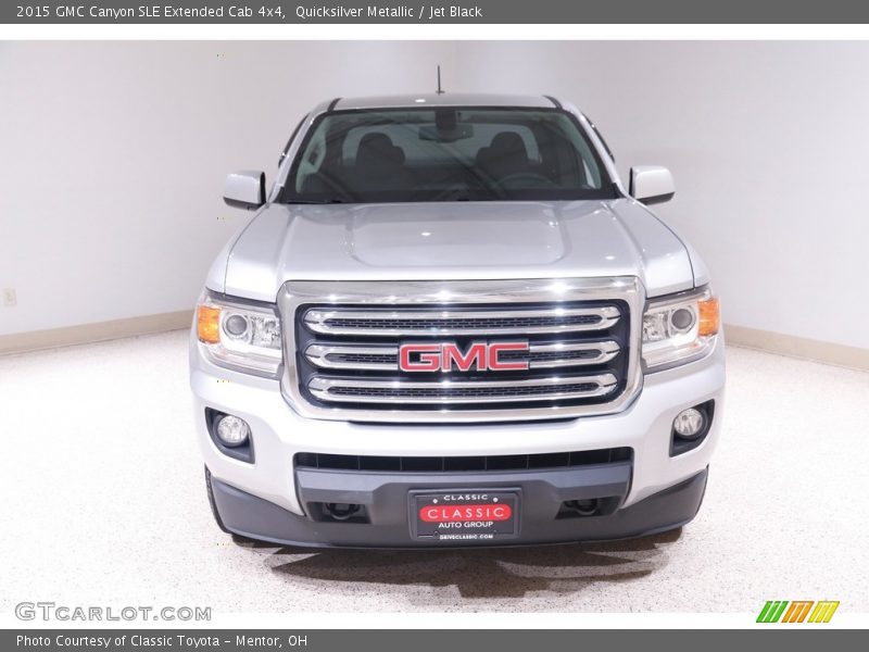 Quicksilver Metallic / Jet Black 2015 GMC Canyon SLE Extended Cab 4x4