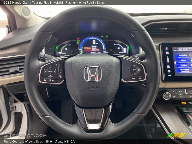 Platinum White Pearl / Beige 2018 Honda Clarity Touring Plug In Hybrid