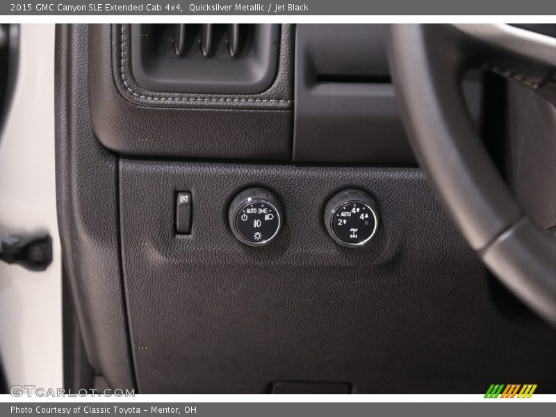 Quicksilver Metallic / Jet Black 2015 GMC Canyon SLE Extended Cab 4x4