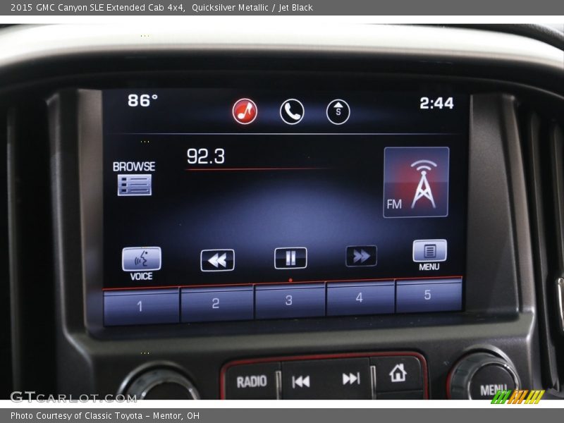 Controls of 2015 Canyon SLE Extended Cab 4x4