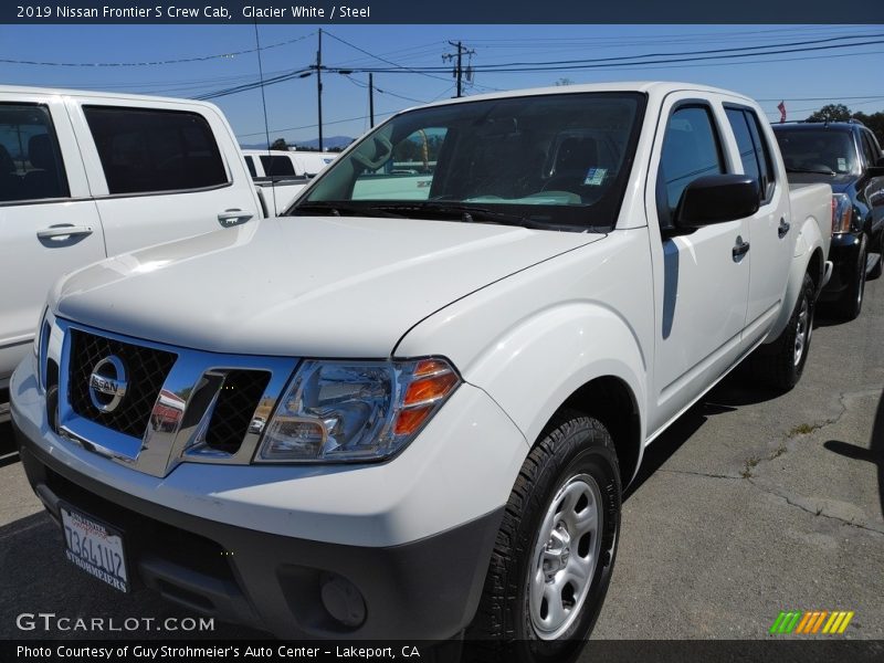 Glacier White / Steel 2019 Nissan Frontier S Crew Cab