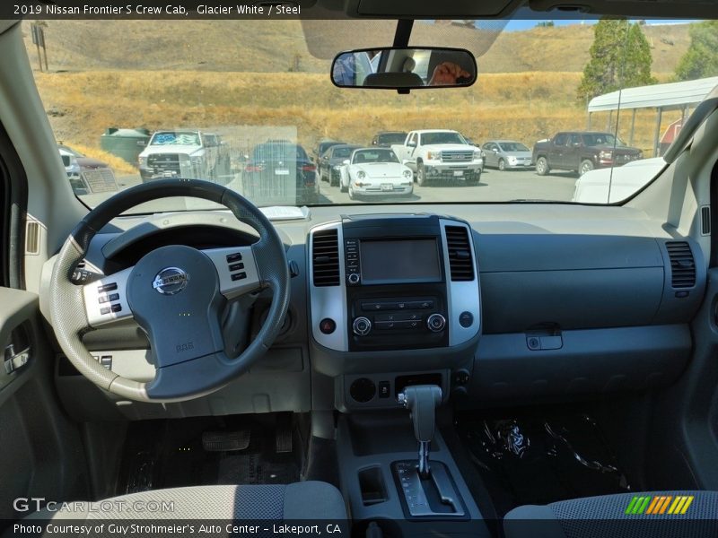 Glacier White / Steel 2019 Nissan Frontier S Crew Cab