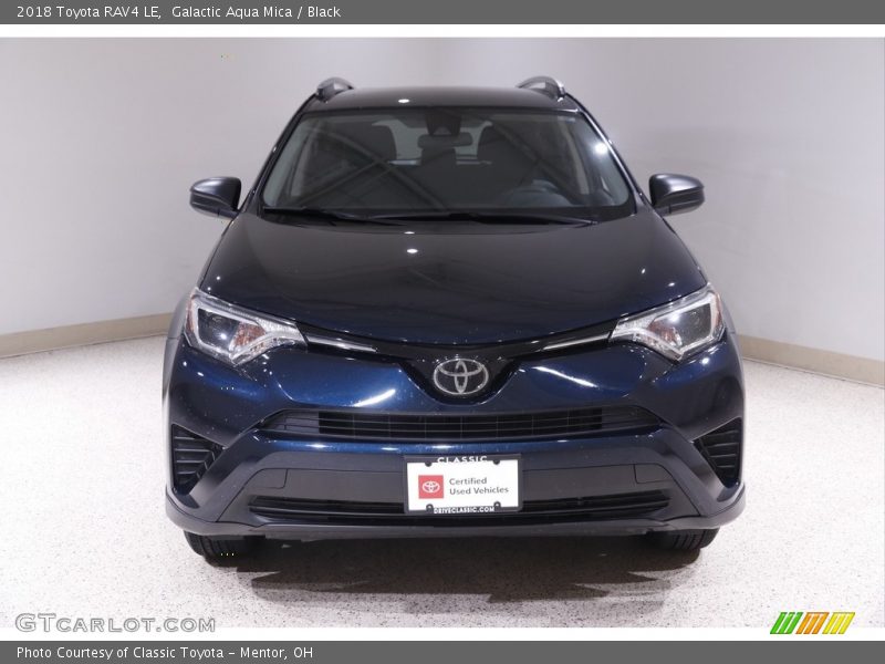 Galactic Aqua Mica / Black 2018 Toyota RAV4 LE