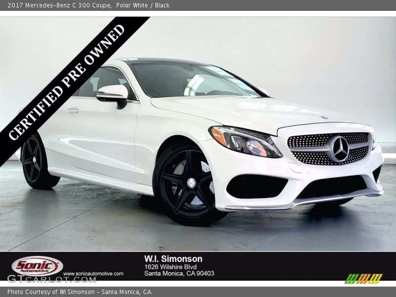 Polar White / Black 2017 Mercedes-Benz C 300 Coupe