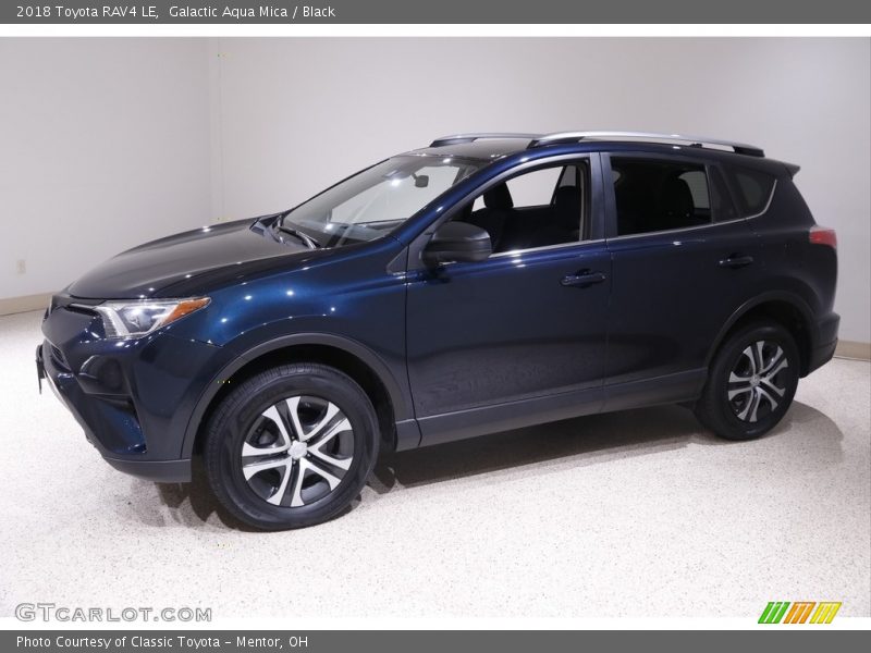 Galactic Aqua Mica / Black 2018 Toyota RAV4 LE