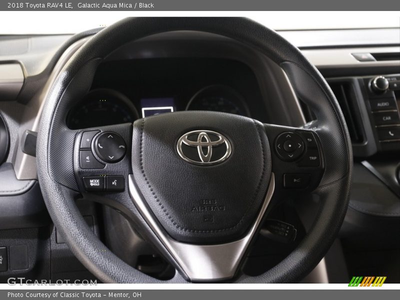 Galactic Aqua Mica / Black 2018 Toyota RAV4 LE