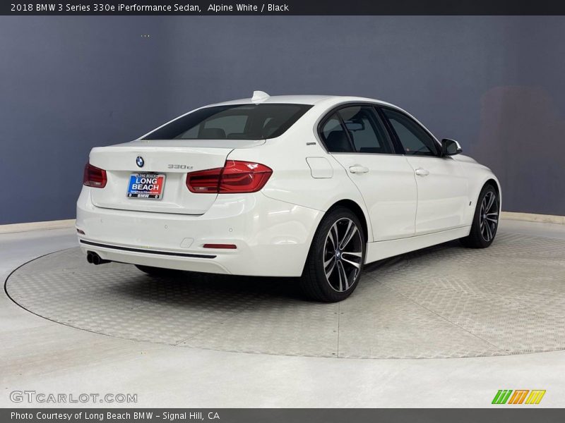 Alpine White / Black 2018 BMW 3 Series 330e iPerformance Sedan