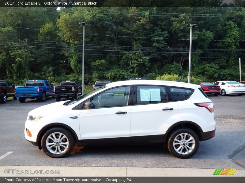 Oxford White / Charcoal Black 2017 Ford Escape S