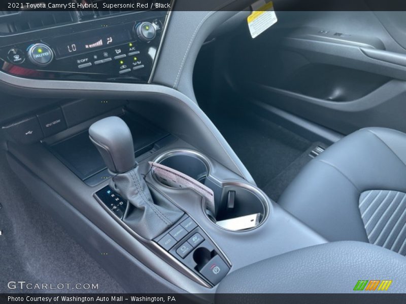 Supersonic Red / Black 2021 Toyota Camry SE Hybrid