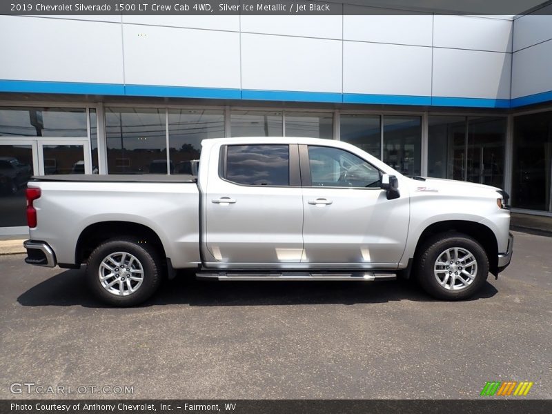 Silver Ice Metallic / Jet Black 2019 Chevrolet Silverado 1500 LT Crew Cab 4WD