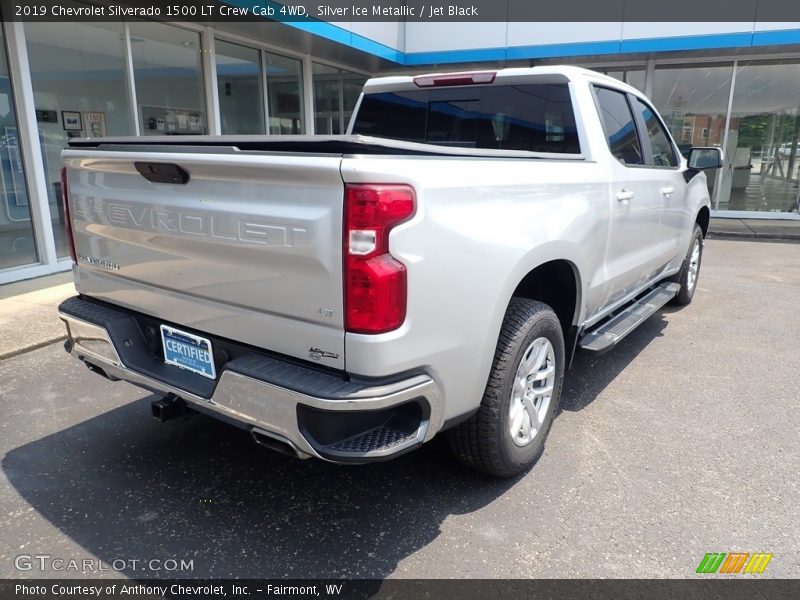 Silver Ice Metallic / Jet Black 2019 Chevrolet Silverado 1500 LT Crew Cab 4WD