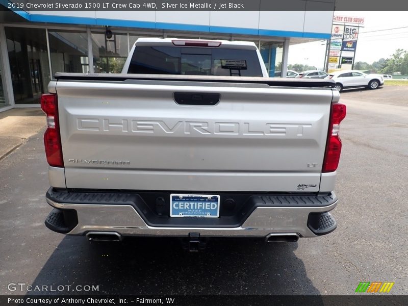 Silver Ice Metallic / Jet Black 2019 Chevrolet Silverado 1500 LT Crew Cab 4WD