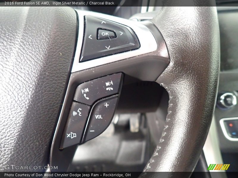 Ingot Silver Metallic / Charcoal Black 2016 Ford Fusion SE AWD