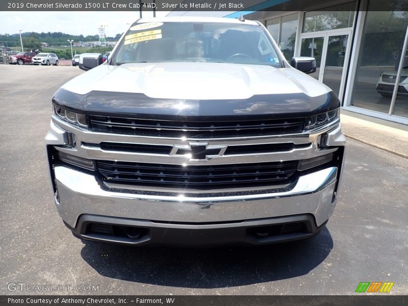 Silver Ice Metallic / Jet Black 2019 Chevrolet Silverado 1500 LT Crew Cab 4WD