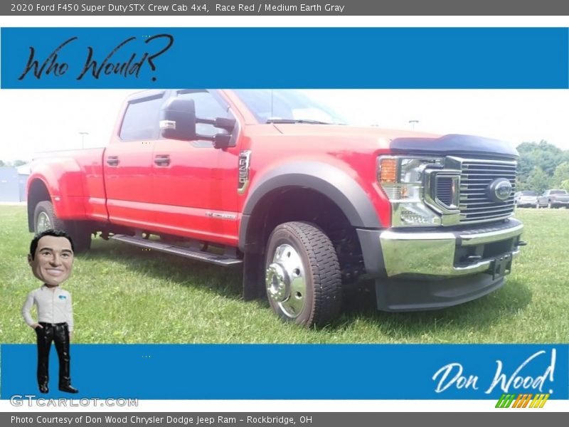 Race Red / Medium Earth Gray 2020 Ford F450 Super Duty STX Crew Cab 4x4