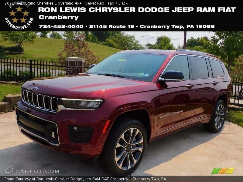 Velvet Red Pearl / Black 2021 Jeep Grand Cherokee L Overland 4x4