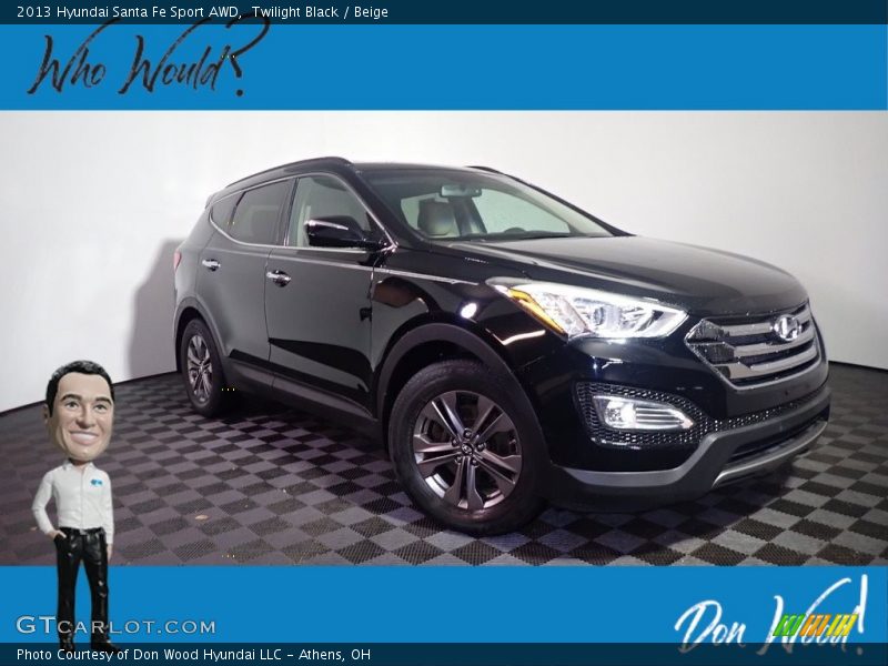 Twilight Black / Beige 2013 Hyundai Santa Fe Sport AWD