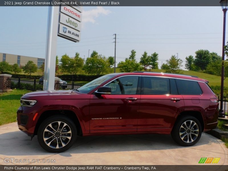 Velvet Red Pearl / Black 2021 Jeep Grand Cherokee L Overland 4x4