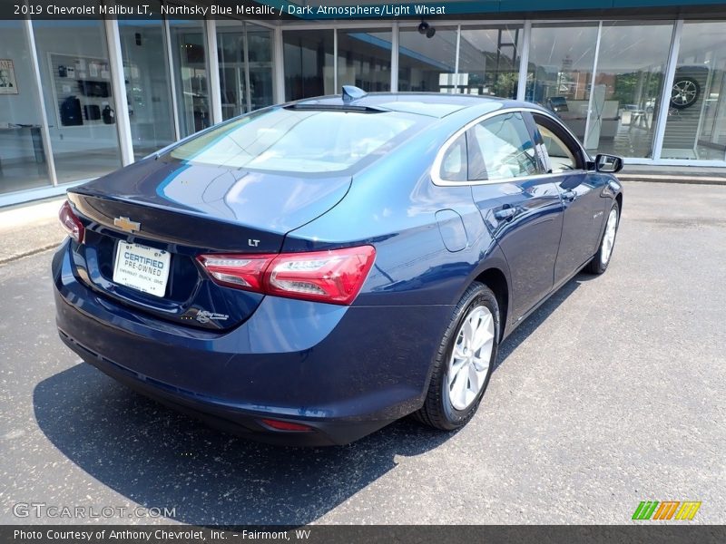 Northsky Blue Metallic / Dark Atmosphere/Light Wheat 2019 Chevrolet Malibu LT