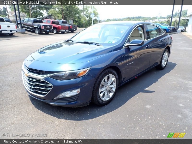 Northsky Blue Metallic / Dark Atmosphere/Light Wheat 2019 Chevrolet Malibu LT