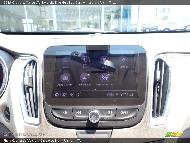 Northsky Blue Metallic / Dark Atmosphere/Light Wheat 2019 Chevrolet Malibu LT