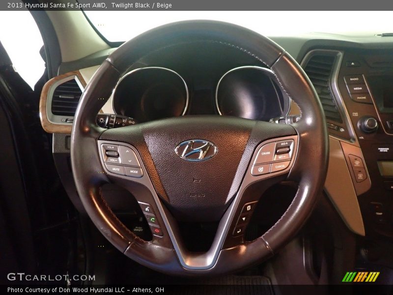 Twilight Black / Beige 2013 Hyundai Santa Fe Sport AWD