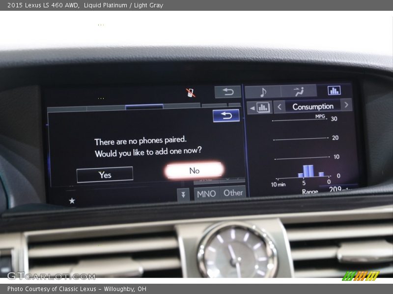 Liquid Platinum / Light Gray 2015 Lexus LS 460 AWD