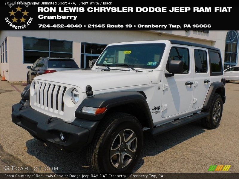 Bright White / Black 2021 Jeep Wrangler Unlimited Sport 4x4