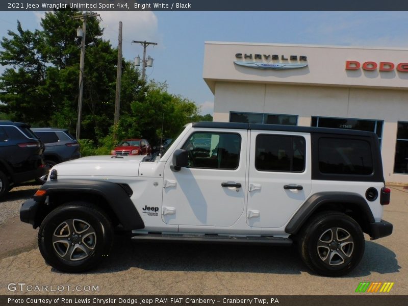 Bright White / Black 2021 Jeep Wrangler Unlimited Sport 4x4