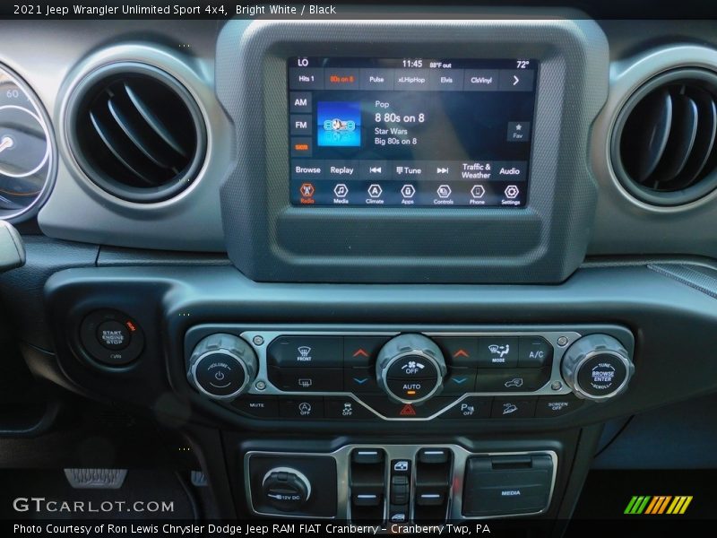 Bright White / Black 2021 Jeep Wrangler Unlimited Sport 4x4