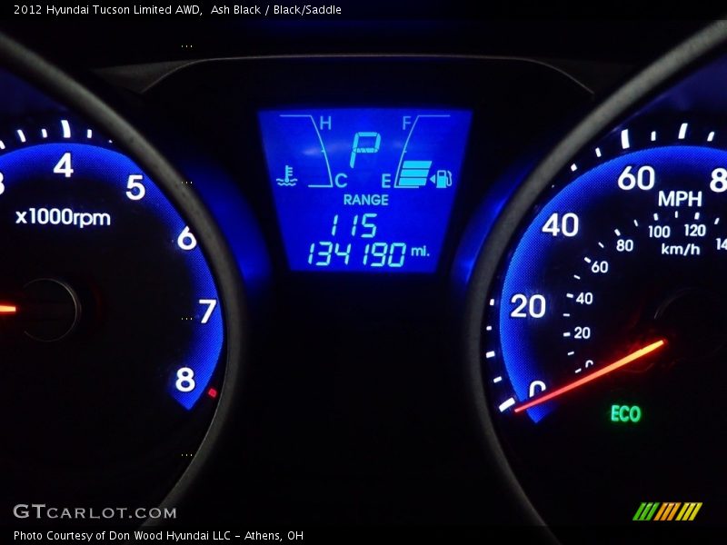 Ash Black / Black/Saddle 2012 Hyundai Tucson Limited AWD