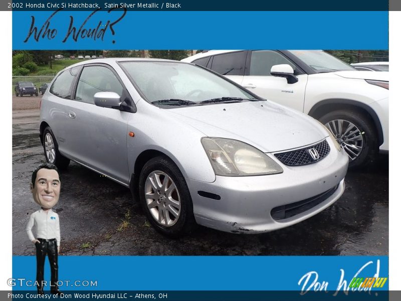 Satin Silver Metallic / Black 2002 Honda Civic Si Hatchback