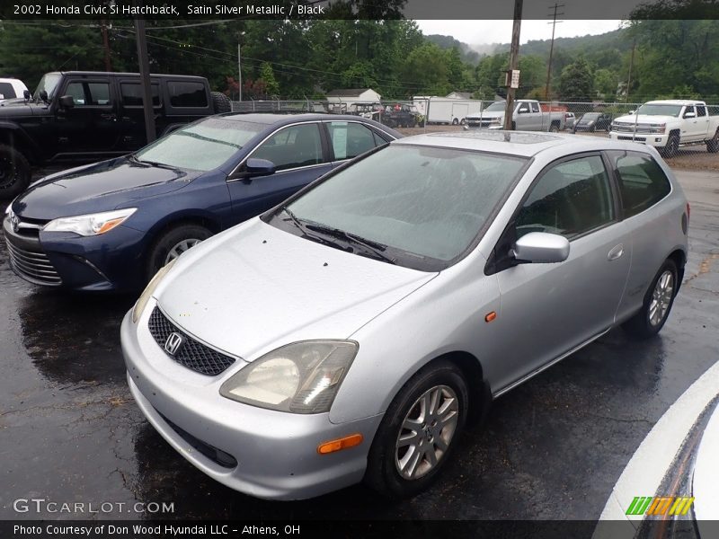Satin Silver Metallic / Black 2002 Honda Civic Si Hatchback