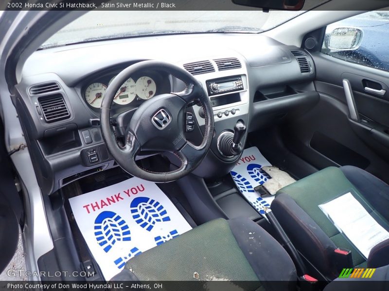 Satin Silver Metallic / Black 2002 Honda Civic Si Hatchback