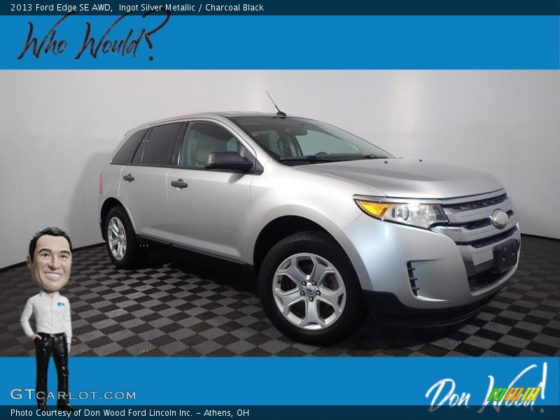 Ingot Silver Metallic / Charcoal Black 2013 Ford Edge SE AWD