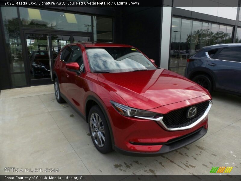 Soul Red Crystal Metallic / Caturra Brown 2021 Mazda CX-5 Signature AWD