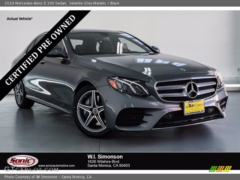 Selenite Grey Metallic / Black 2019 Mercedes-Benz E 300 Sedan