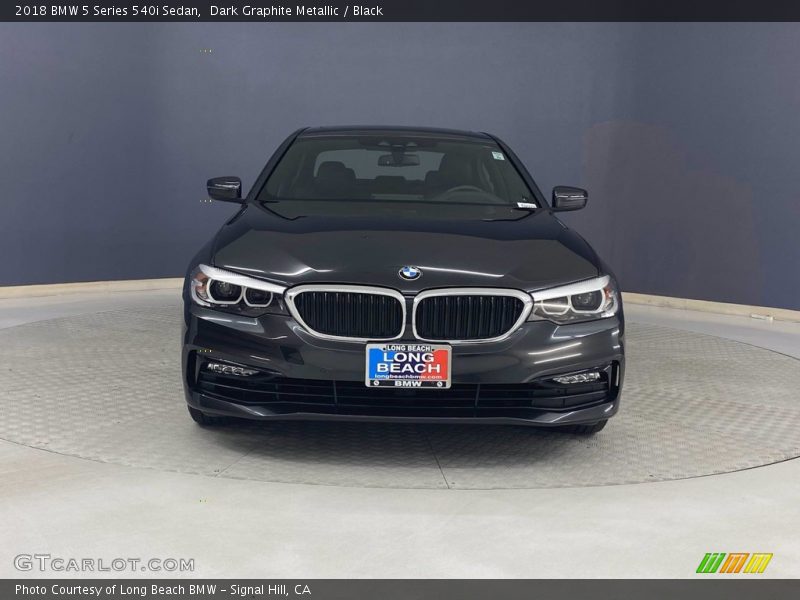 Dark Graphite Metallic / Black 2018 BMW 5 Series 540i Sedan