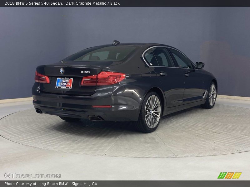 Dark Graphite Metallic / Black 2018 BMW 5 Series 540i Sedan
