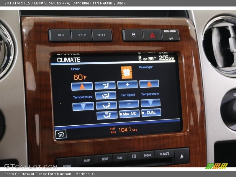 Dark Blue Pearl Metallic / Black 2010 Ford F150 Lariat SuperCab 4x4