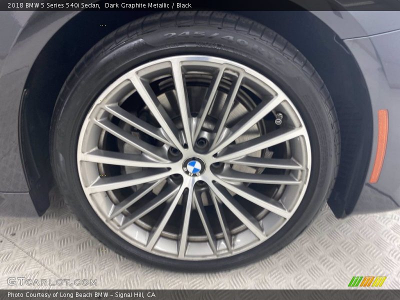 Dark Graphite Metallic / Black 2018 BMW 5 Series 540i Sedan