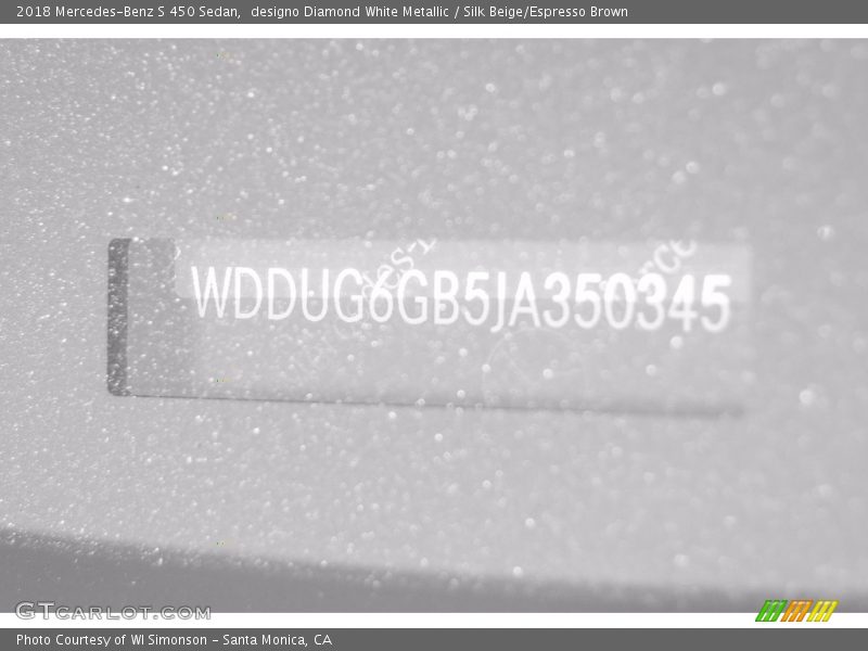 designo Diamond White Metallic / Silk Beige/Espresso Brown 2018 Mercedes-Benz S 450 Sedan