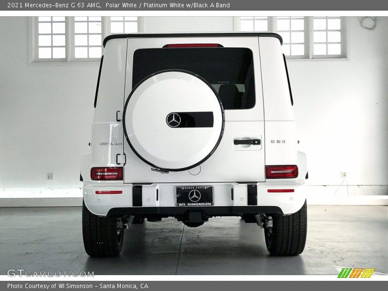 Polar White / Platinum White w/Black A Band 2021 Mercedes-Benz G 63 AMG